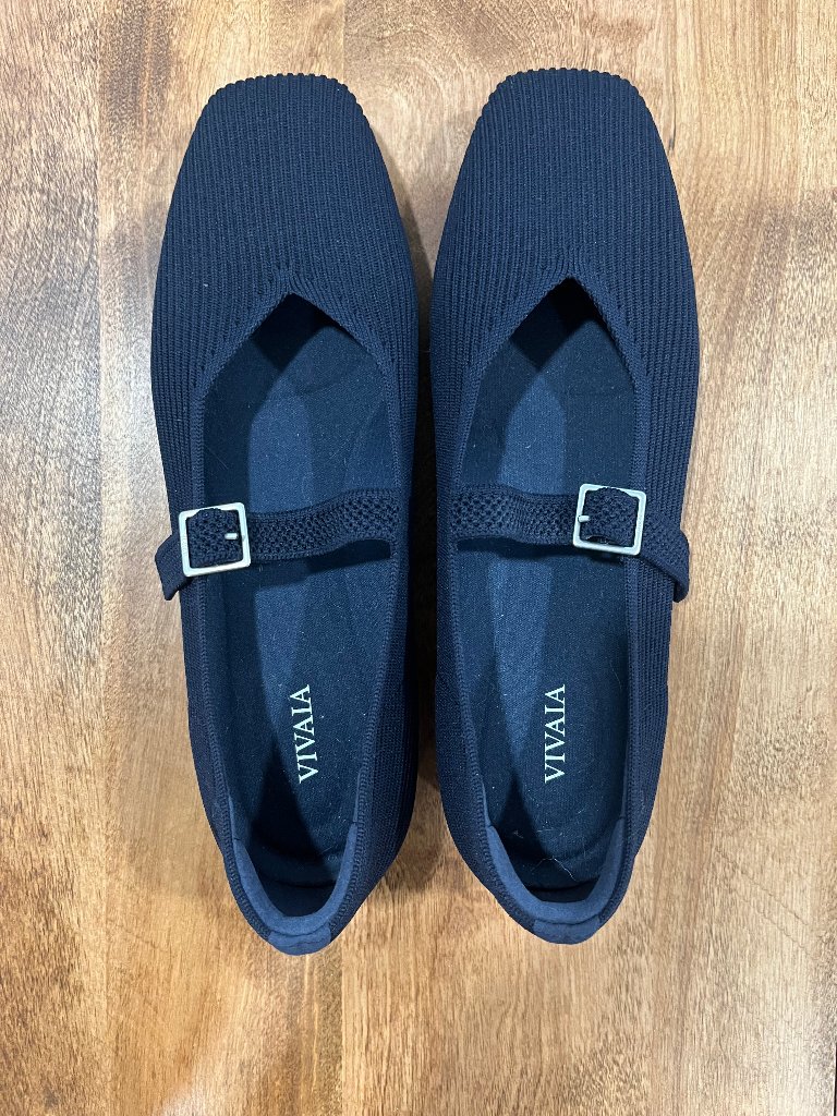Vivaia Margot Square Toe Mary Janes Navy Size 40.5 — image 2 of 3